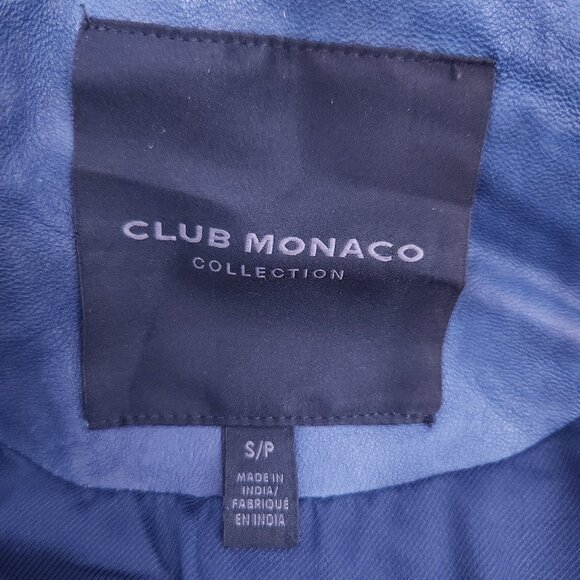 Club Monaco Lamb Leather Moto Jacket Women's Small - Picture 7 of 13